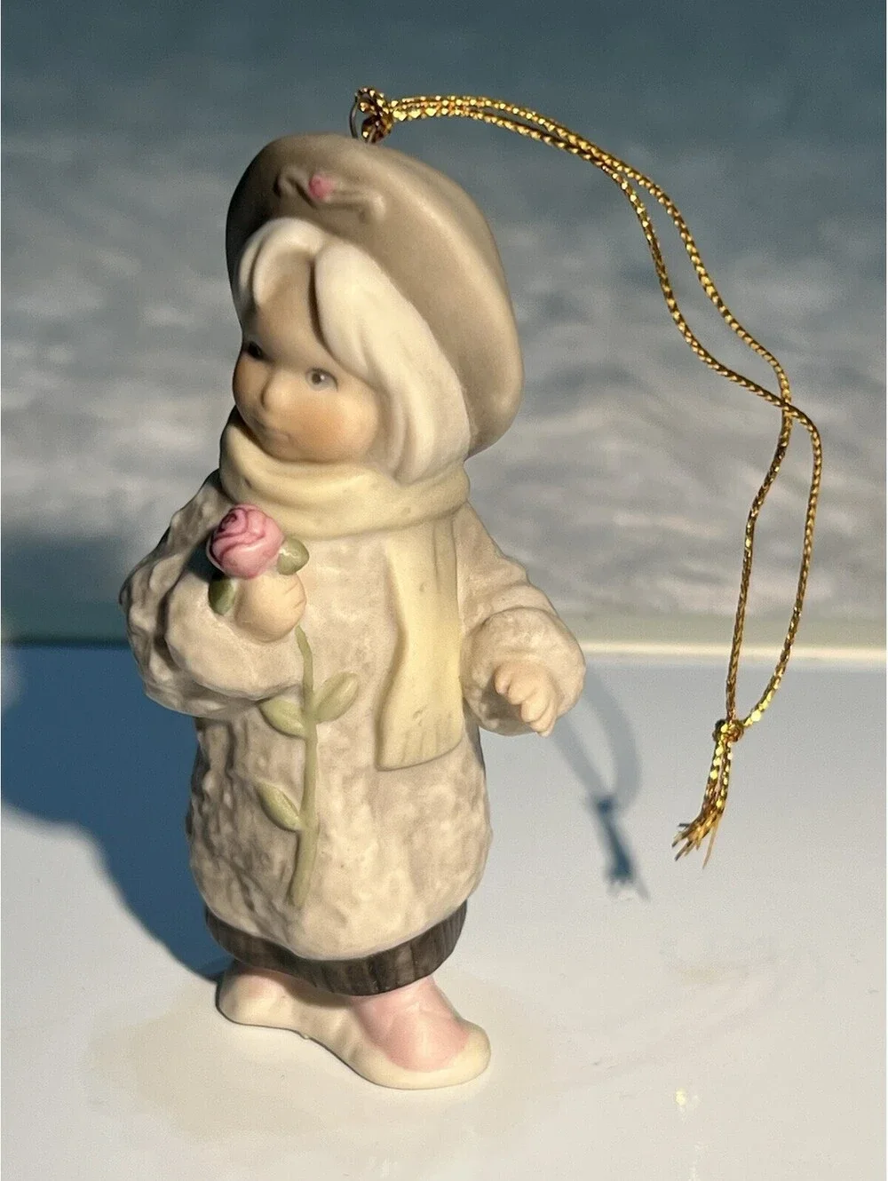 Enesco 1996 Girl Christmas Ornament Figurine 201596 Kim Anderson / Verkerke